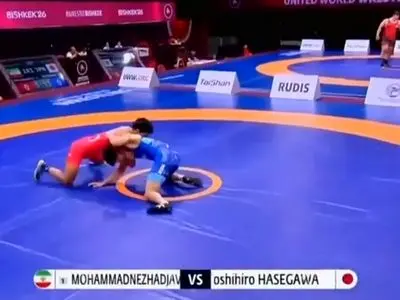 ویدئو: پیروزی احمد جوان برابر آزادکار ژاپنی