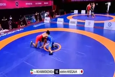 ویدئو: پیروزی احمد جوان برابر آزادکار ژاپنی