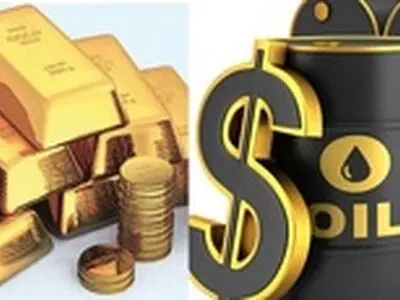 افزایش قیمت نفت هم‌زمان با کاهش قیمت طلا