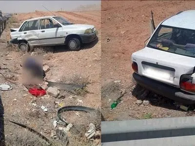 فوت سرنشینان عقب یک خودروی پراید به علت نبستن کمربند ایمنی