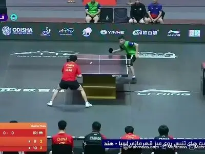 نابغه تنیس روی میز ایران نفر اول المپیک از چین را شکست داد + فیلم
