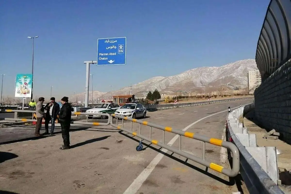 جاده چالوس و آزاد راه تهران شمال یک‌طرفه شد