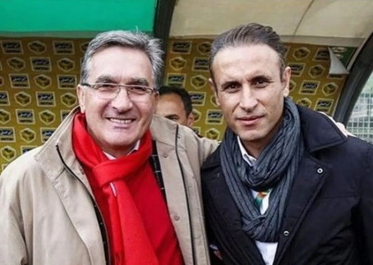 خوش و بش برانکو و گل محمدی پیش از آغاز جدال پرسپولیس - پدیده (ویدئو)
