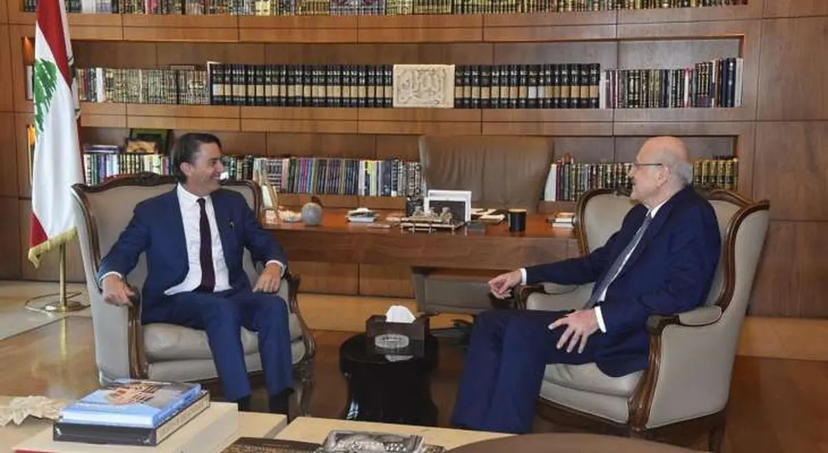 دیدار نخست‌وزیر پیشبرد امور لبنان با فرستاده رئیس‌جمهوری آمریکا 