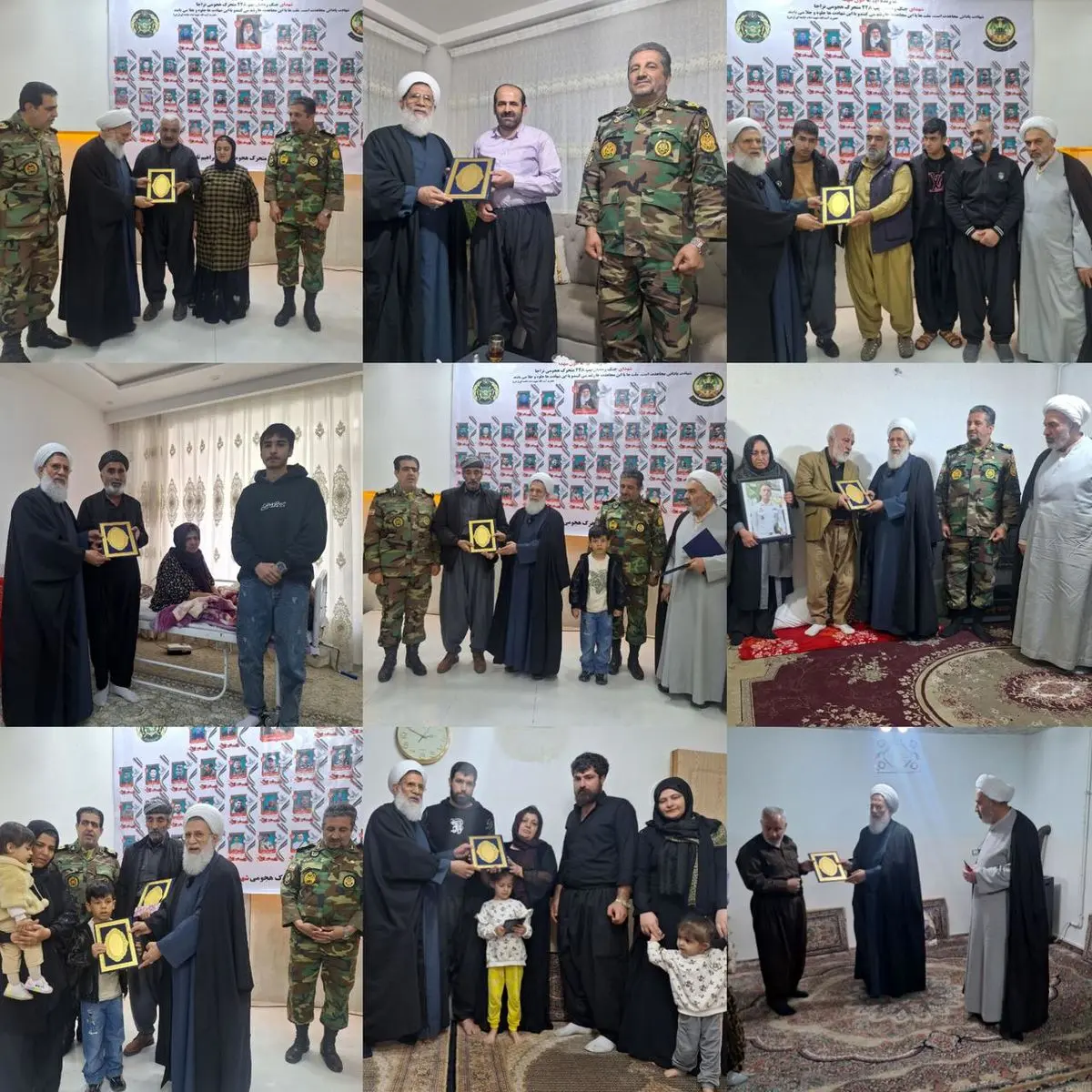 رئیس سازمان عقیدتی سیاسی ارتش با خانواده شهدای ارتش در استان کردستان دیدار کرد