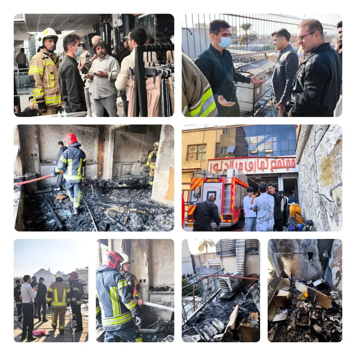 مهار آتش‌سوزی گسترده ۳ منزل مسکونی در شیراز