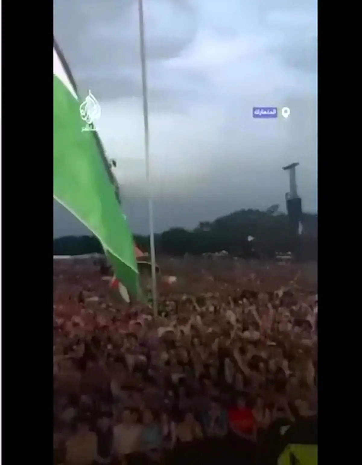 شرکت کنندگان در جشنواره موسیقی راسکیلد دانمارک شعار آزاد باد فلسطین سر می‌دهند + فیلم