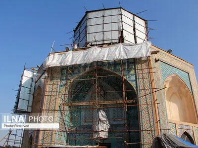 مرمت آستان مقدس امامزاده‌حسین(ع) قزوین وارد فاز جدید شد