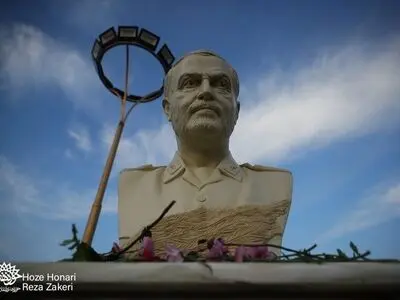 سردیس حاج قاسم در پیشوا نصب و رونمایی شد