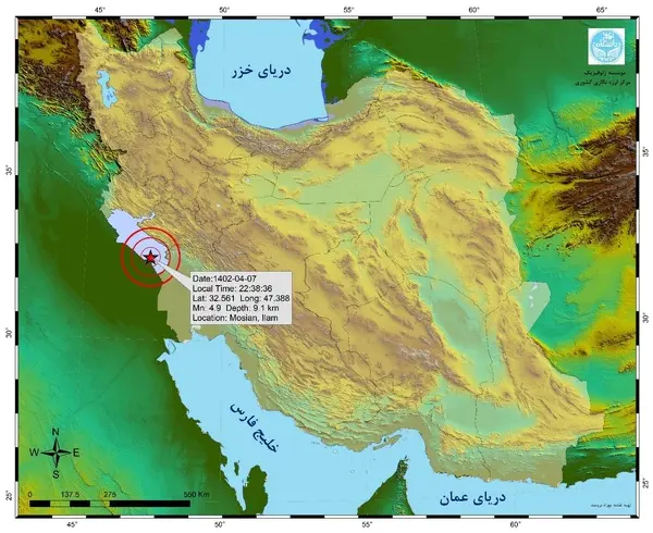 ثبت بیش از ۵۳۰ زمین‌لرزه در تیرماه ۱۴۰۲