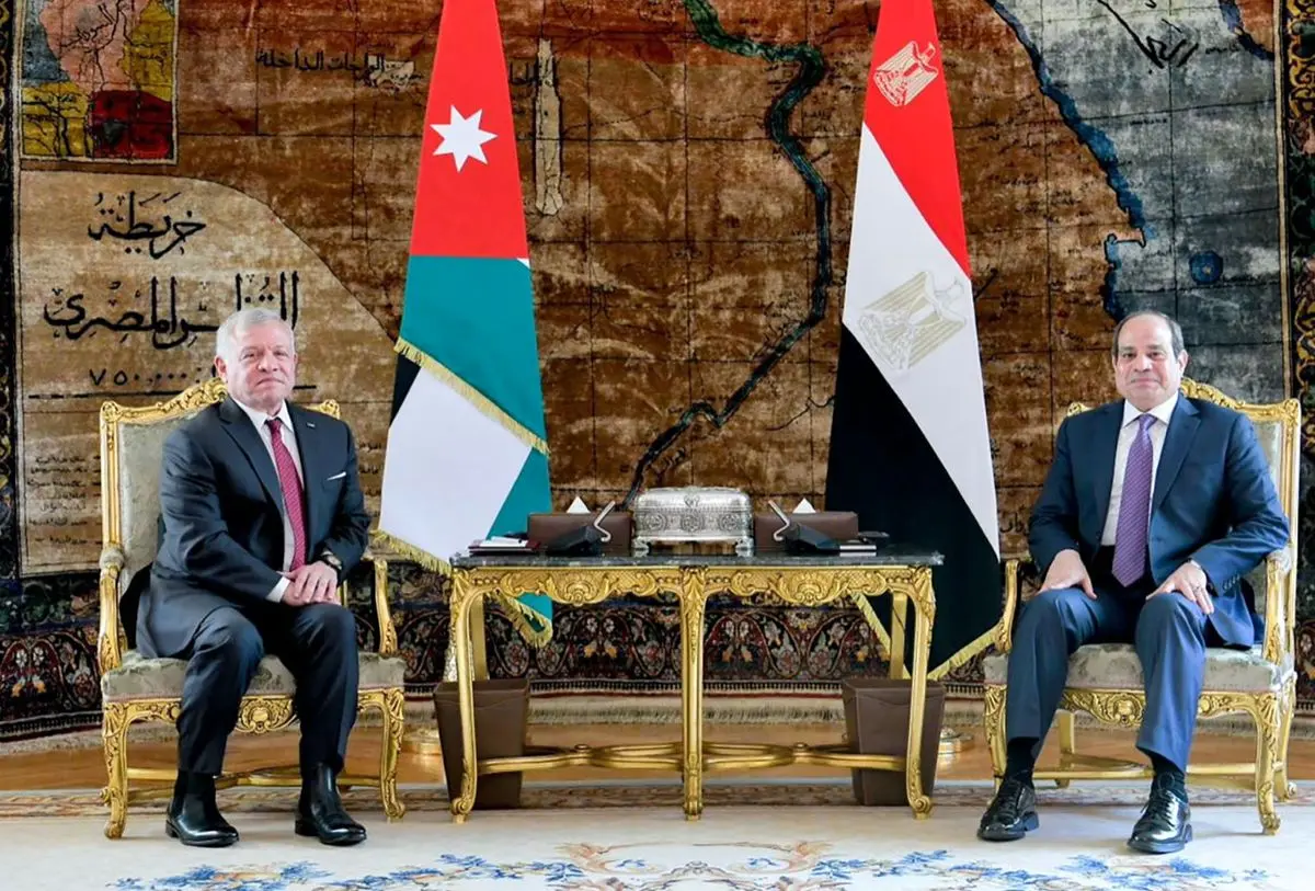 تأکید رئیس‌جمهوری مصر و پادشاه اردن بر مخالفت با جابه‌جایی اجباری فلسطینیان