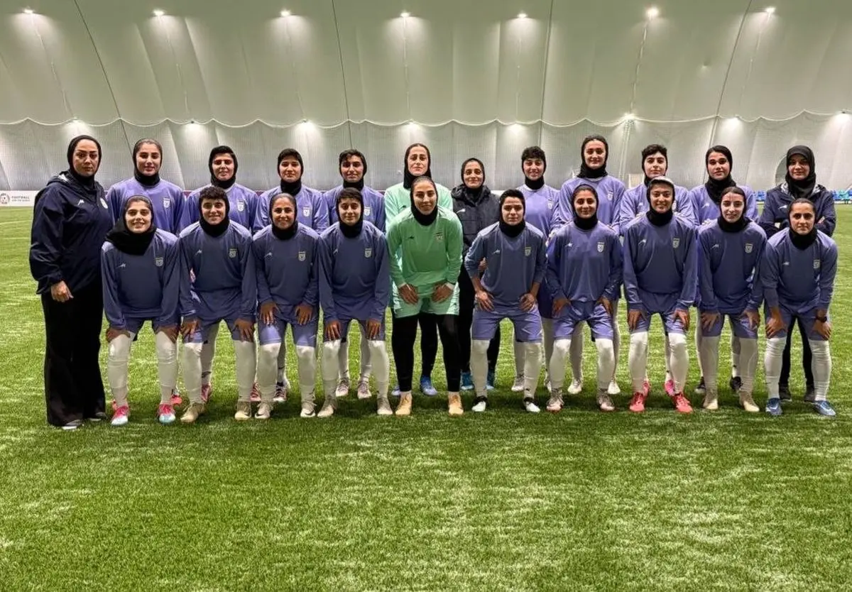 برگزاری تمرین تیم ملی فوتبال بانوان پیش از دیدار برابر ازبکستان