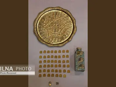 کشف ۴۷ قطعه پلاک طلای قبل از اسلام در زنجان