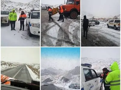 ۵۰۰ خودرو گرفتار در برف جاده‌های دزپارت رهاسازی شدند