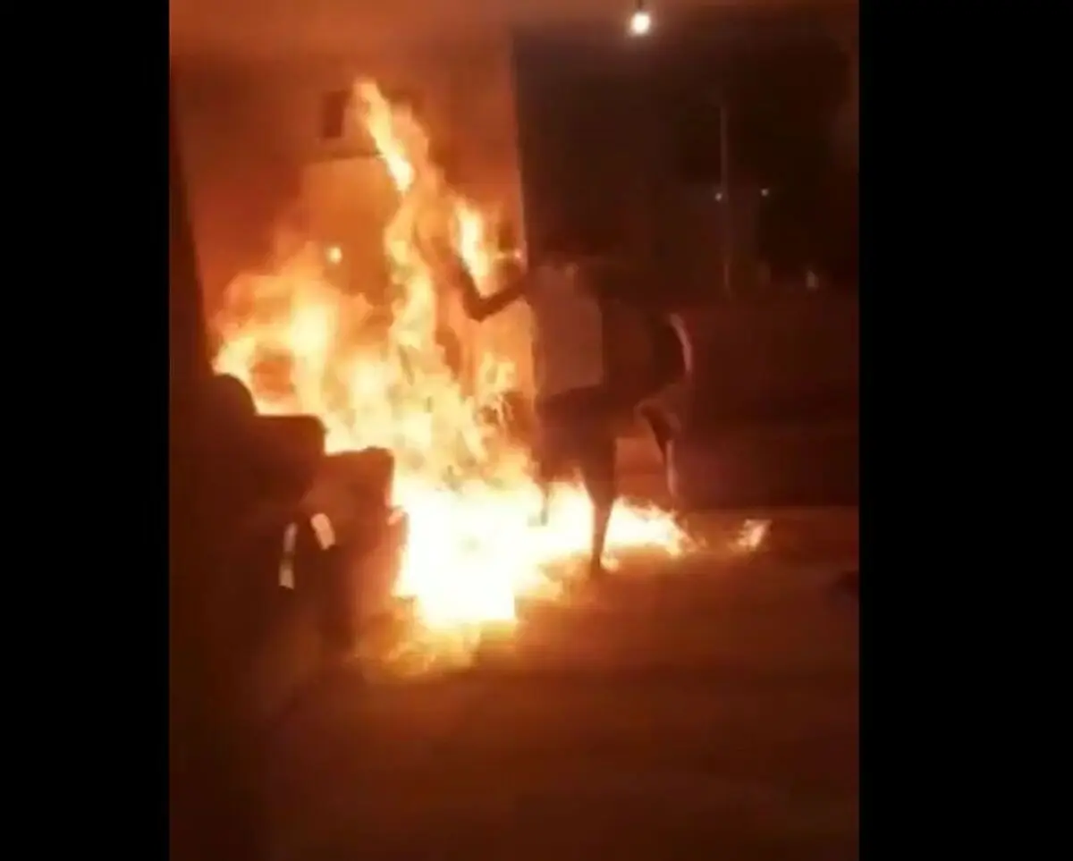 مردی همسایه‌اش را زنده زنده به آتش کشید
