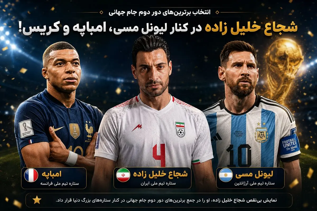 اینبار شجاع خلیل زاده در کنار لیونل مسی، امباپه و کریس! (عکس)