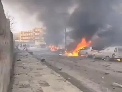 انفجار خودروی بمب‌گذاری شده در منبج 