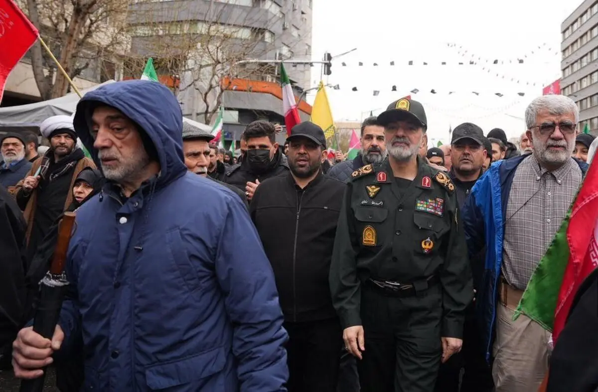 سردار رادان در راهپیمایی روز قدس حضور یافت 