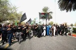 برگزاری مراسم پیاده روی و عزاداری جاماندگان اربعین حسینی در کیش