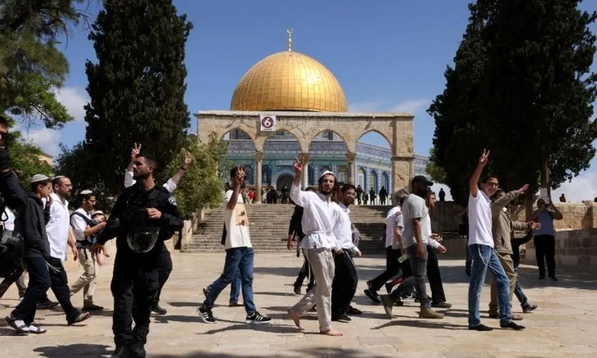 یورش شهرکنشینان به مسجد الاقصی در قدس اشغالی