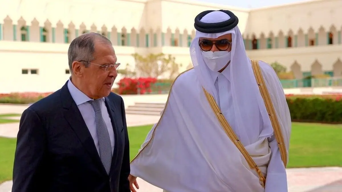 دیدار لاوروف با امیر و وزیر خارجه قطر در دوحه

