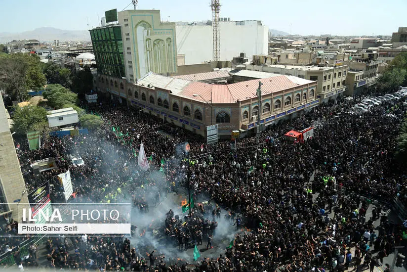 مراسم خیمه سوزان ظهر عاشورا در تهران