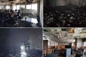 گرمای شدید هوا و افت ولتاژ برق علت آتش سوزی دانشکده پزشکی ایرانشهر