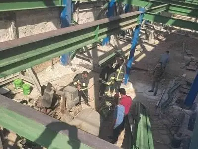سقوط جوشکار از ساختمان چهار طبقه شهر کرمانشاه