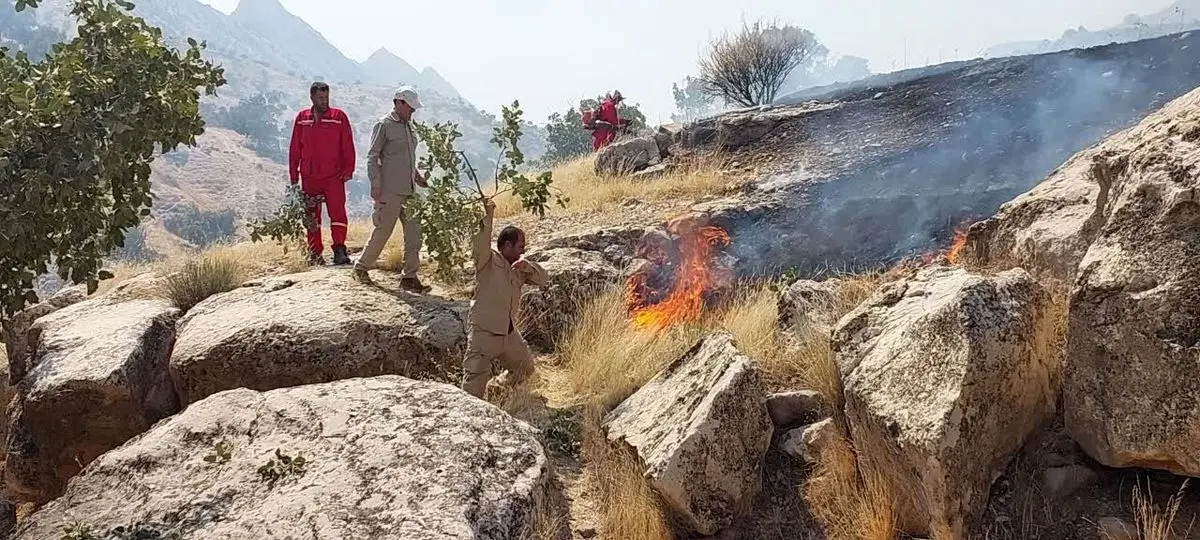 آتش سوزی در خامی باشت مهار شد