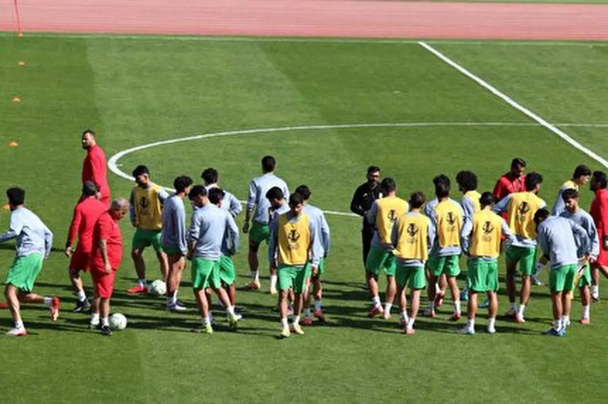 تمرین تیم ملی امید قبل از بازی با ازبکستان