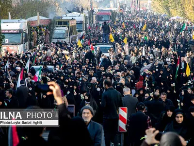مراسم تشییع پیکر ۱۱۰ شهید گمنام در تهران