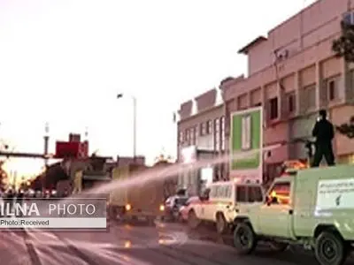 ضد عفونی کردن خیابان ها در قم