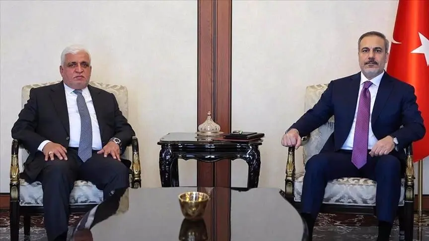 دیدار وزیر خارجه ترکیه با ‌فرمانده الحشد الشعبی عراق 