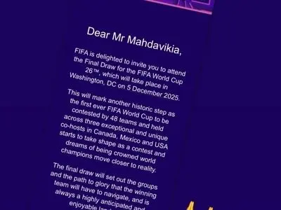 ویدئو: دعوت مهدوی کیا به مراسم قرعه کشی جام جهانی فوتبال