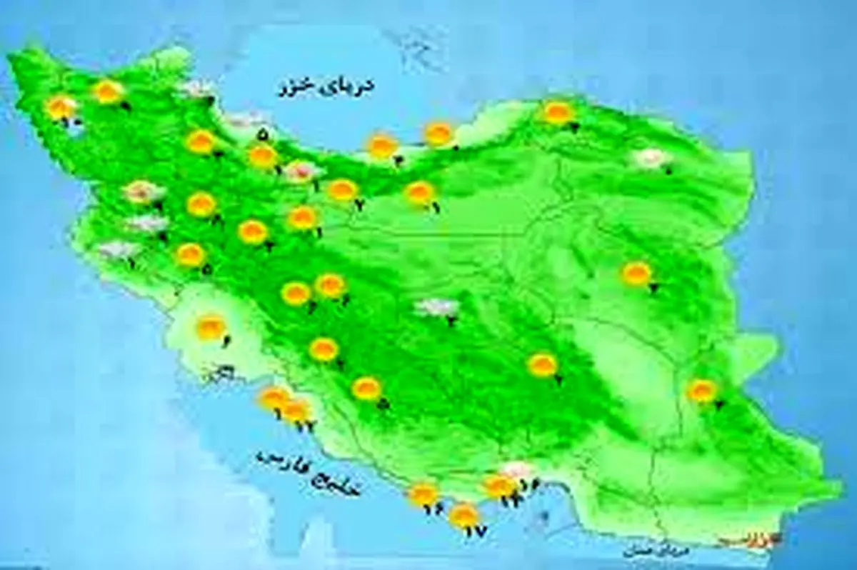 آخرین وضعیت آب و هوا در کشور/ کاهش نسبی دمای تهران از روز جمعه