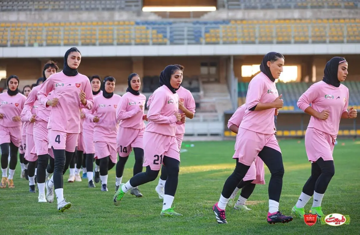 تمرین پرنشاط بانوان پرسپولیس در روز سوم
