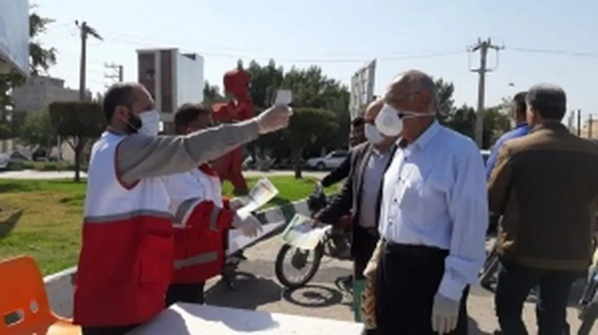 برپایی ۵۱ چادر و استقرار نیروهای هلال احمر به منظور بیماریابی در مبادی ورودی شهرهای خوزستان