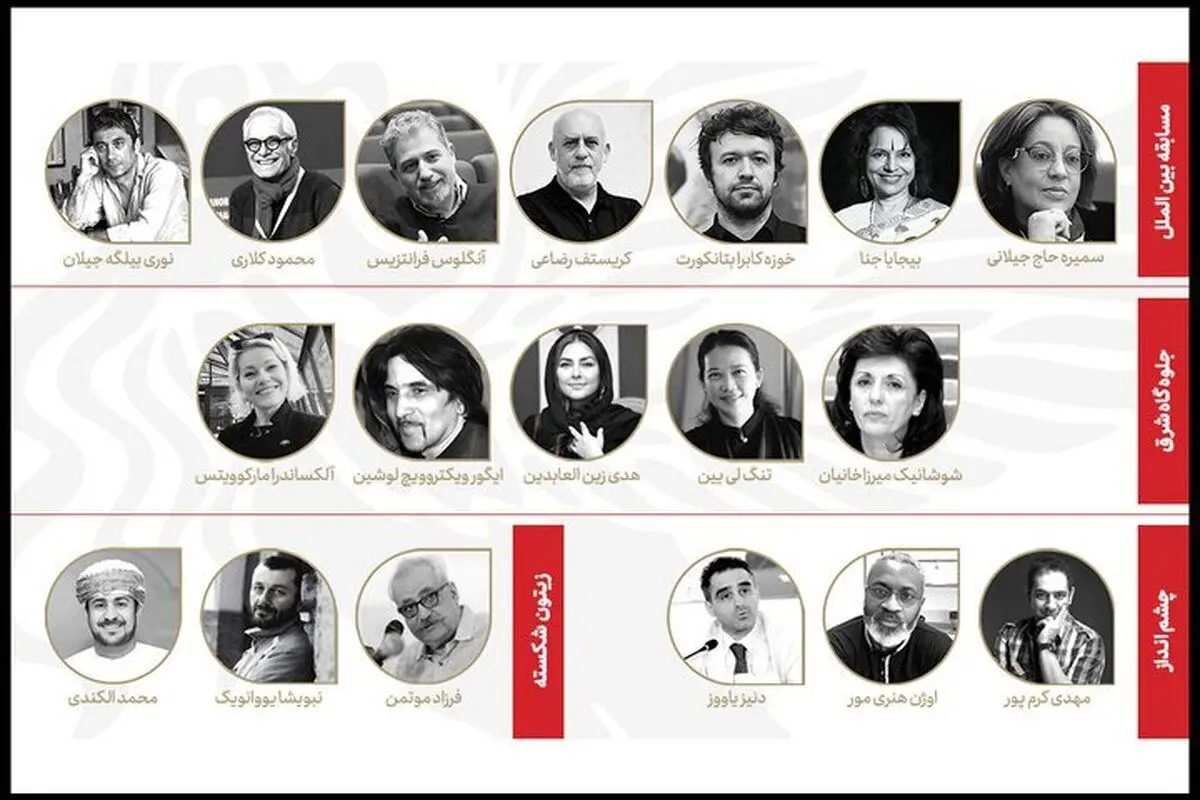 اعلام ترکیب داوران ایرانی و خارجی جشنواره جهانی فیلم فجر در شیراز