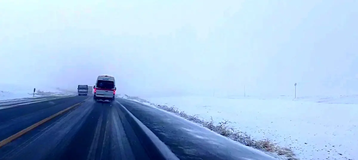 برف و کولاک در محور سقز - دیواندره + فیلم