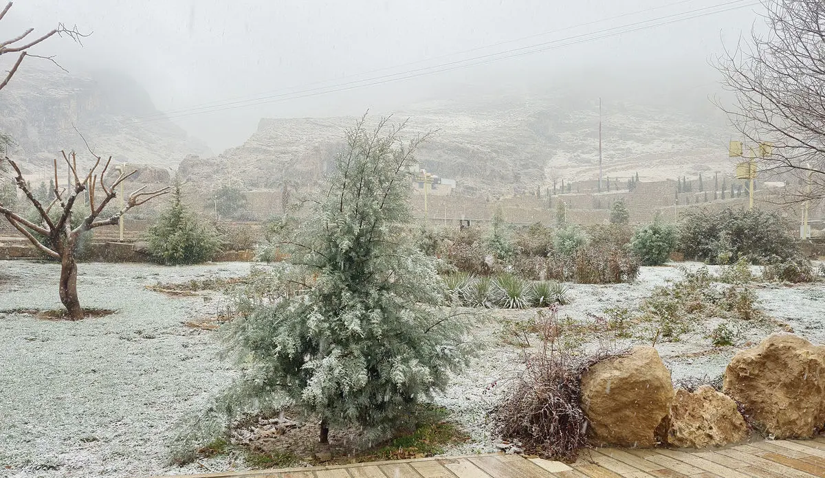 بارش برف و باران در شیراز/ هوای سرد تا اواسط هفته تداوم دارد