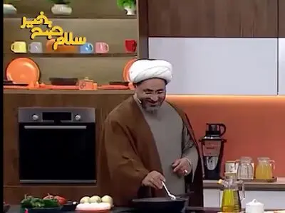  آشپزی یک روحانی روی آنتن زنده + فیلم