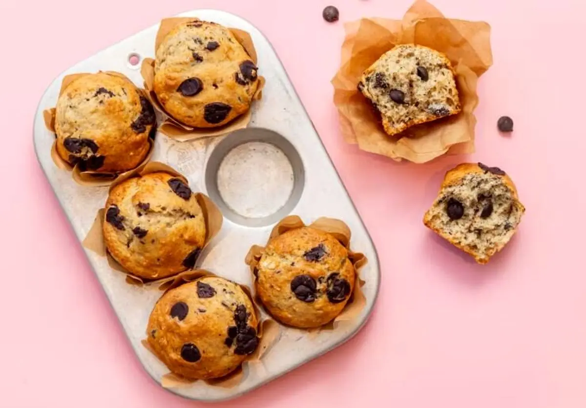 مافین موز و شکلات چیپسی؛ یک میان‌وعده هیجان‌انگیز