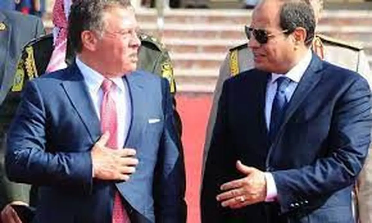 استقبال رئیس‌جمهوری مصر از پادشاه اردن در شرم الشیخ