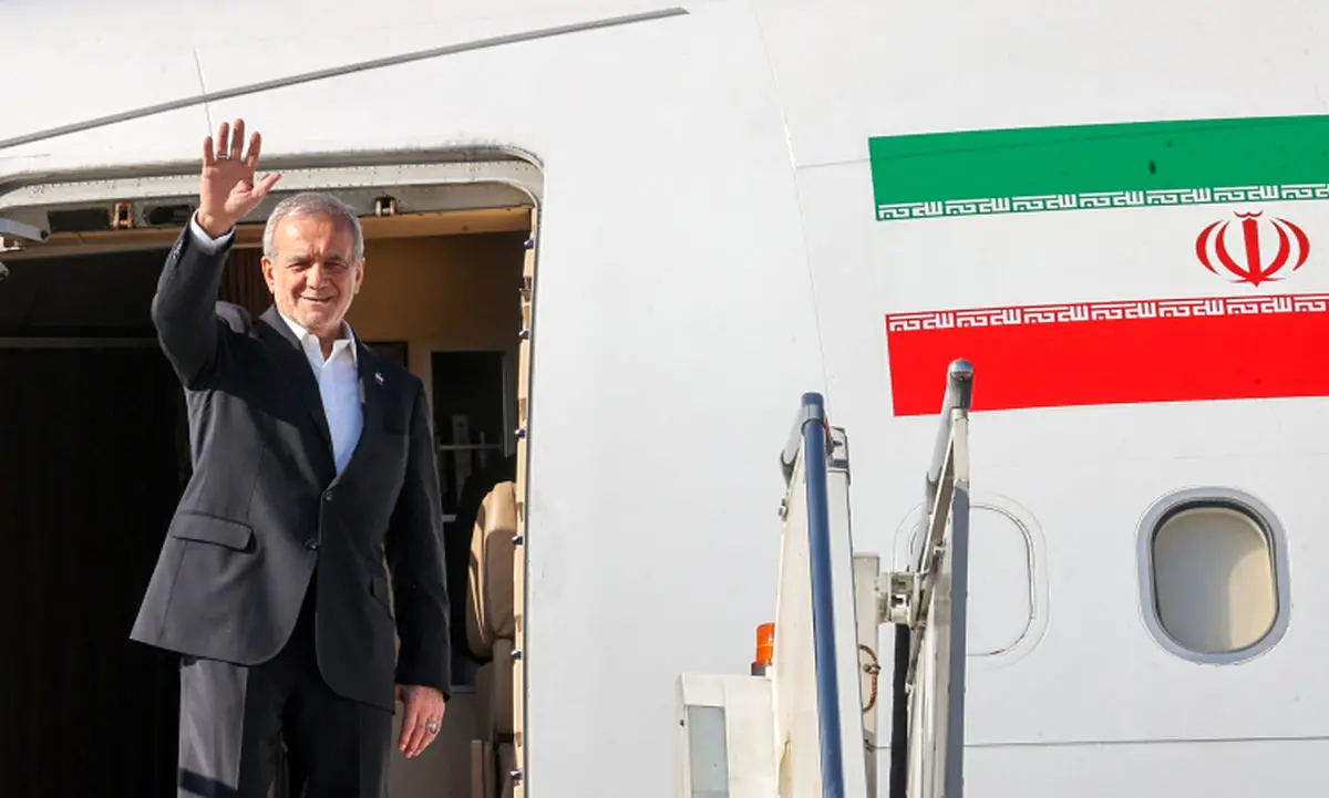 پزشکیان قزاقستان را به مقصد ترکمنستان ترک کرد
