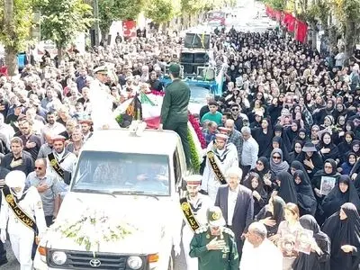 تشییع پیکر شهید «محمد امین سلطانی رزداری» سرباز ۲۰ ساله