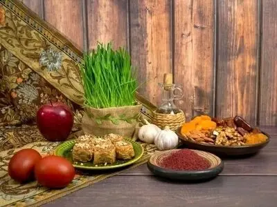 تصویر سفره هفت سین که ‎یاسمین مقبلی فضانورد ایرانی تبار به ایستگاه فضایی بین‌المللی برده بود