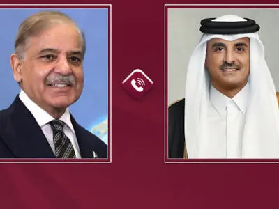 گفت‌وگوی تلفنی شهباز شریف و امیر قطر