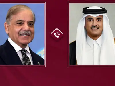 گفت‌وگوی تلفنی شهباز شریف و امیر قطر