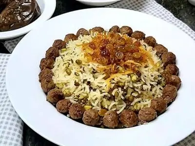 طرز تهیه ماش پلو با کوفته قلقلی
