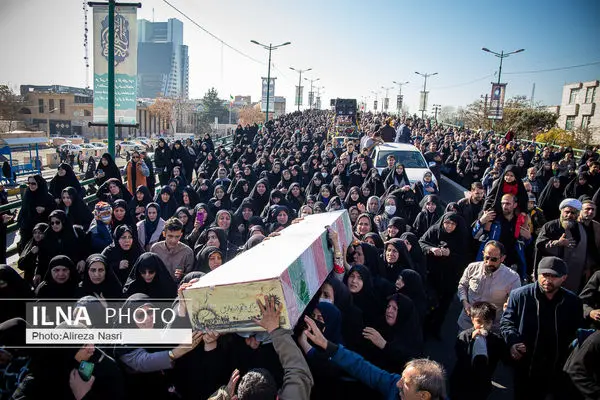 آئین تشییع و خاکسپاری شهدای گمنام در قزوین